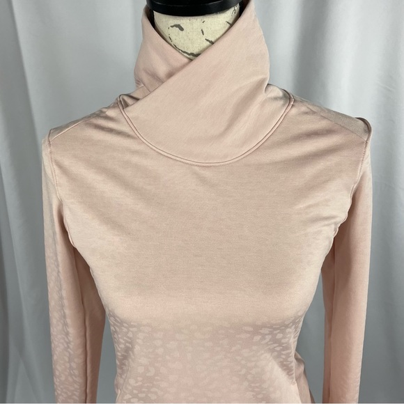 CALIA Womens Long Sleeve Athletic Running Shirt Animal Print Pale Pink - Picture 9 of 13